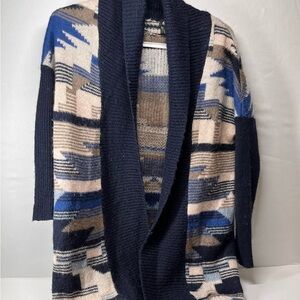 H&M Women’s Blue and‎ Beige Cardigan